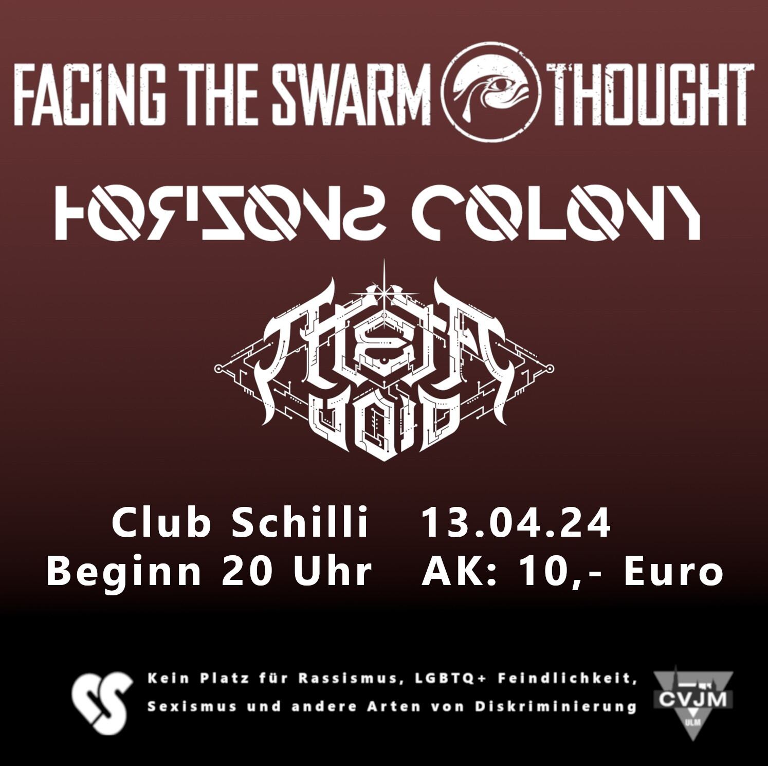 Facing The Swarm Thought, Horizons Colony & Meta Void | Club Schilli, Ulm